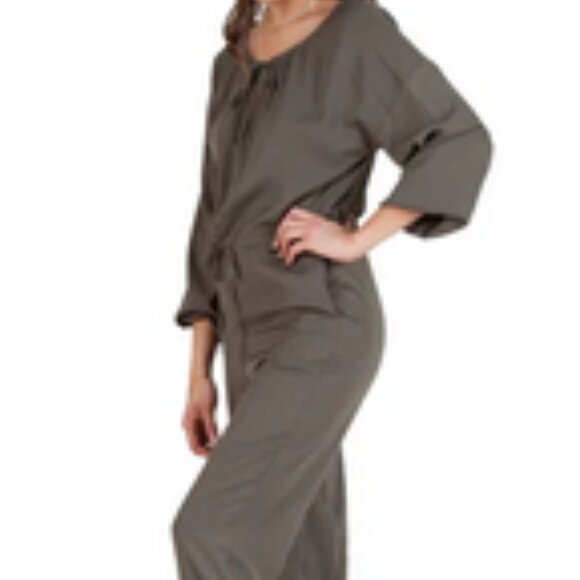 NWT Lucca Couture Leia moss-green jumpsuit w/ pockets sz M - Picture 3 of 16